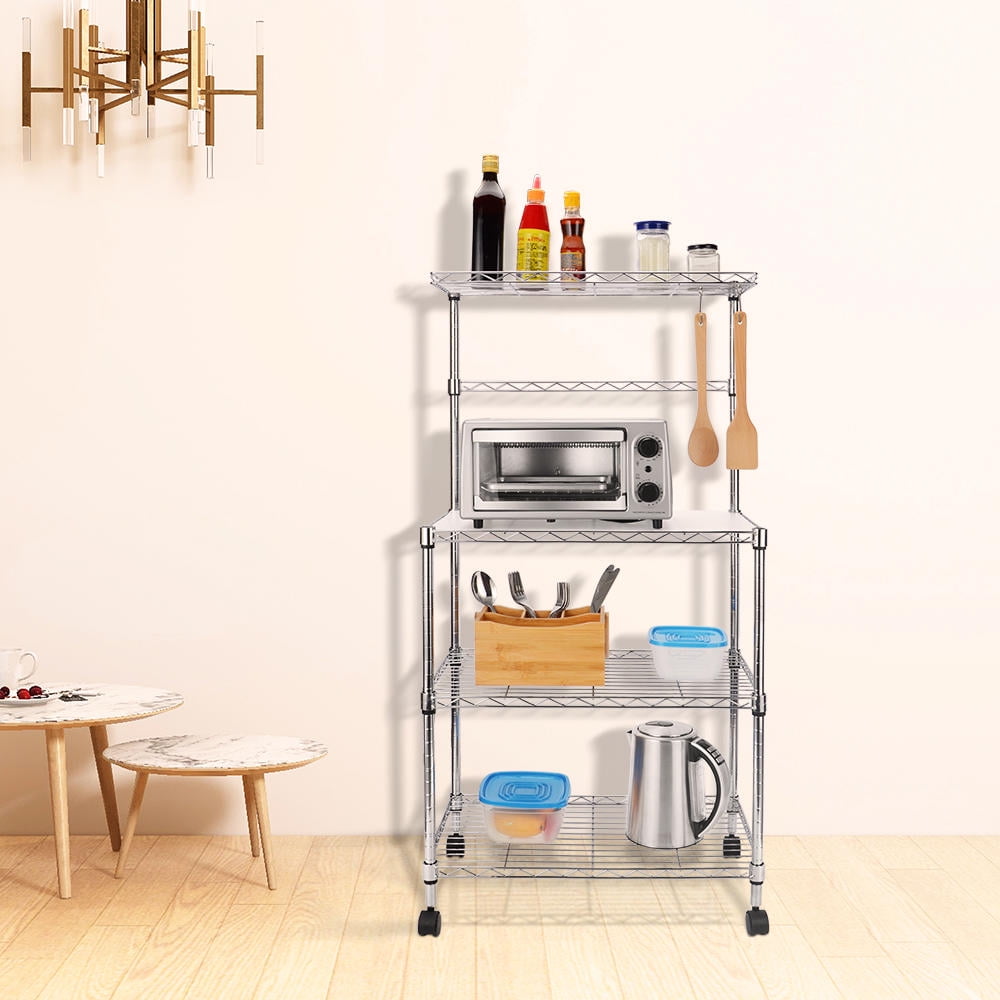 SortWise Kitchen Microwave Rack,4Tiers Baker Stand in chrome steel Walmart Canada