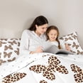 thumbnail image 4 of Feelyou Fashion Butterfly Bedding Comforter Set 7 Pieces, Leopard Print Full Bedding Set, 4 of 8