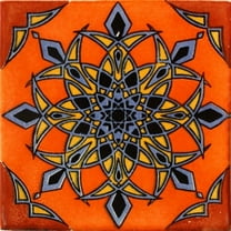 4.2x4.2 Quiroga Talavera Mexican Tile, Set of 9 pcs