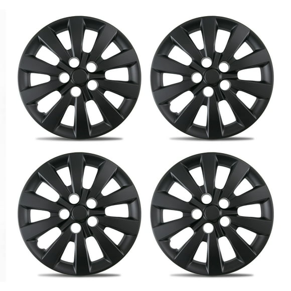 Mayde Bouchons de Moyeu de 16 Pouces de Remplacement pour Nissan Sentra 2013-2018, Couvre-Roues de Remplacement (Ensemble de 4, Noir Mat)