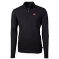 thumbnail image 2 of Men's Cutter & Buck Black San Francisco 49ers Throwback Logo Virtue Eco Pique Recycled Quarter-Zip Pullover Top, 2 of 3