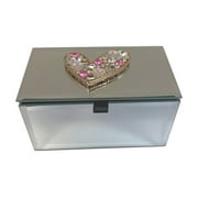 Way To Celebrate Mother’s Day Glass Heart Trinket Box
