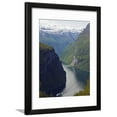 thumbnail image 1 of Tourist Cruise Ship on Geiranger Fjord, Western Fjords, Norway, Scandinavia, Europe Framed Print Wall Art By Christian Kober, 1 of 5