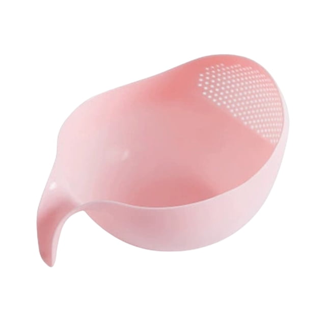 GZQJFMY Rice Washer Quinoa Strainer Cleaning Fruit Kitchen Tools with Handle(Pink,S)