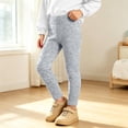 thumbnail image 4 of Diufon Fleece Lined Leggings Girls High Waisted Thickened Thermal Pants Kids Fall Winter Warm Layering Bottoms, 4 of 8