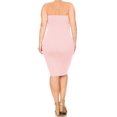 thumbnail image 3 of Women's Plus Size Stretch Strapless Basic Elastic Tube Top Slim Bodycon Solid Midi Dress, 3 of 3