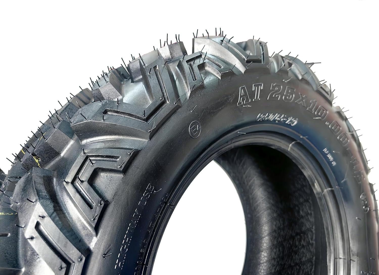 AT25x10-12 ATV/UTV Tires - Set of 2 | 6PR All-Terrain Tubeless with 18mm Deep Tread for Trail, Sand & Off-Road