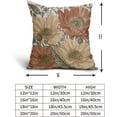 thumbnail image 5 of Brown Rust Red Vintage Floral Pillow Covers 18x18 Rustic Flowers Botanical Print Decorative Throw Pillows Outdoor Country Decorations Pillow Cases for Couch Sofa Bed Decor Set of 2, 5 of 6