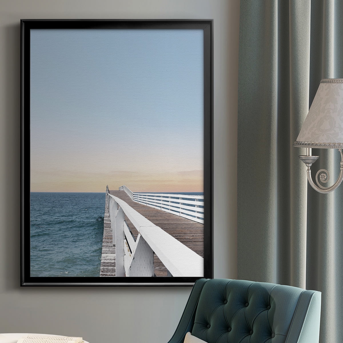 Day at the Pier Premium Classic Framed Print - Ready to Hang