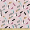 thumbnail image 1 of Abstract Sofa Upholstery Fabric by the Yard, Art of Hand Drawn Like Paintbrush Streaks Random Hits Pastel Tones, Decorative Fabric for DIY and Home Accents, Rose and Multicolor by Ambesonne, 1 of 5