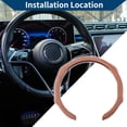 thumbnail image 3 of Funda para volante de cuero artificial PU Unique Bargains ABS Protector de volante de automóvil 14.96" Rosa 1 Pc, 3 of 6