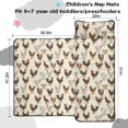 thumbnail image 5 of Rooster and Name Beige Pattern Teens Toddler Nap Mat with Pillow, Sleeping Mat Bag for Preschool Daycare 51"x22", 5 of 6