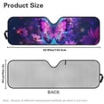 thumbnail image 6 of Uorisanigo Purple Butterfly Windshield Sun Shade Sun Visor Heat Shield for 2018-2024 2025 Jeep Wrangler JL / 2020-2024 Jeep Gladiator JT Accessories Keep Vehicle Cool, 6 of 7
