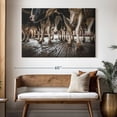 thumbnail image 3 of Elephant Stock Cow Hooves In Black And White Wall Art - Horizontal Canvas Wall Art - Hallway Wall Decor - Animal Canvas - Brown And Gray Decor - 51" x 34", 3 of 8