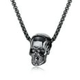 thumbnail image 6 of QQTDFG Punk 925 Silver Skull Necklace Punk Women Men Vintage Party Band Jewelry Gift-#3, 6 of 7