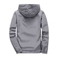 thumbnail image 5 of Dresfit Men's Hoodies Long Sleeve Zip Up Rain Jacket 2026 Summer Drawstring Running Windbreaker Uv Protection Loose Fit Big and Tall Gym Raincoat with Pockets S, 5 of 9