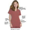 thumbnail image 3 of Green Town Scrubs for Women - 4 Pocket V-Neck Scrub Top, Stretch Fabric, Easy Care Uniforms, 3 of 7