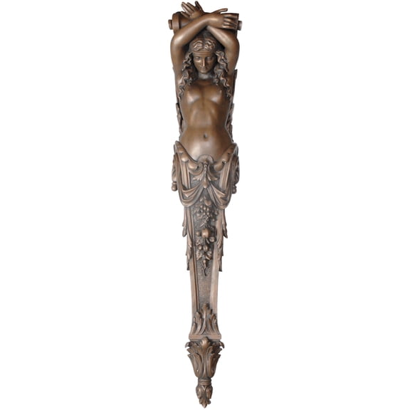 Grand Lady Pilaster Large Faux Bronze Wall Decoration