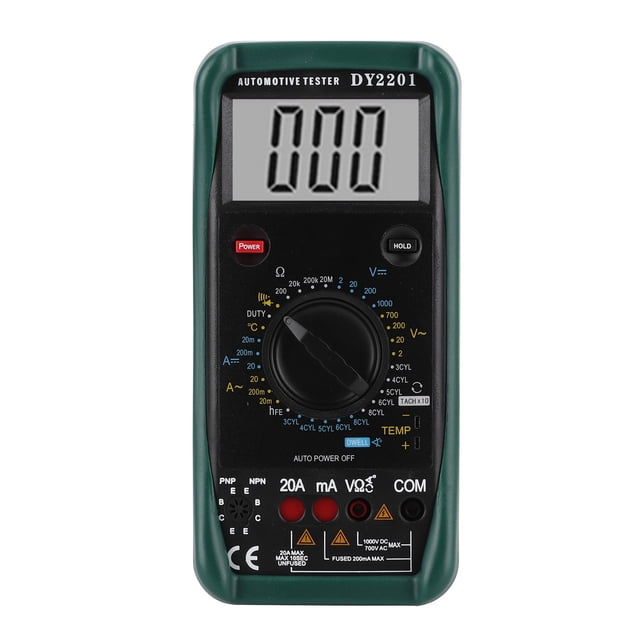 Probador de Rango Automotriz Automotriz Tester digital 500-100000000RPM AC/ Corriente de VoltaJe Medicióe de Resistencia