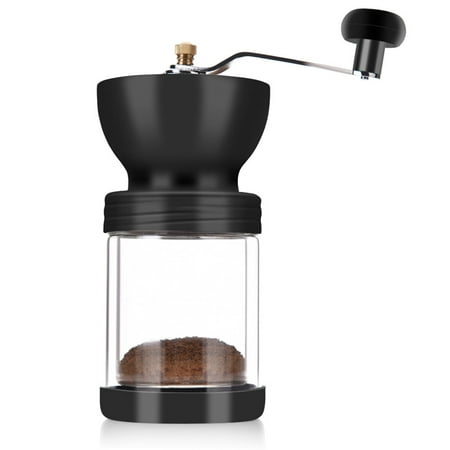 Manual Coffee Grinder Adjustable Hand Grinder with Professional Grade Burr Infinitely Adjustable Grind Glass Jar Perfect Gift for Every Coffee