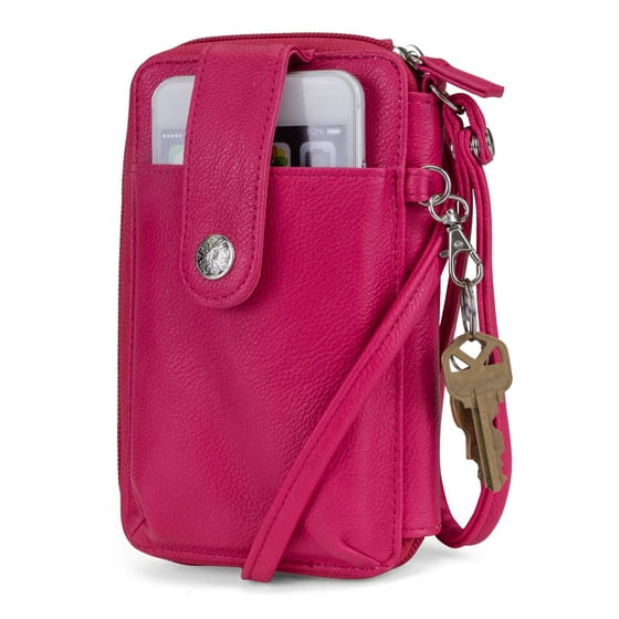MUNDI - MUNDI Jacqui Vegan Leather RFID Womens Crossbody Cell Phone Purse Holder Wallet ...