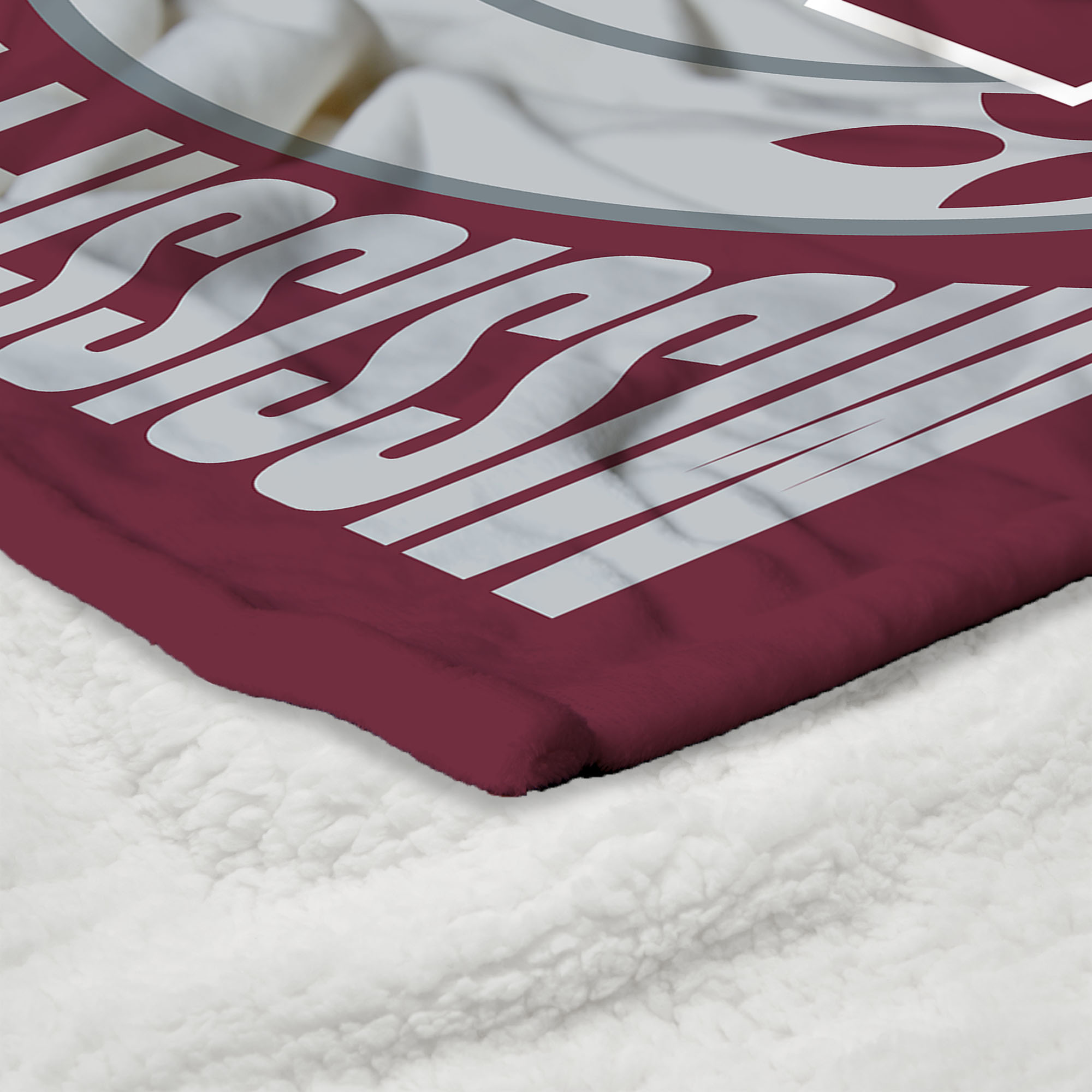 Mississippi State NCAA Apex Silk Touch Sherpa Throw 50x60 inches