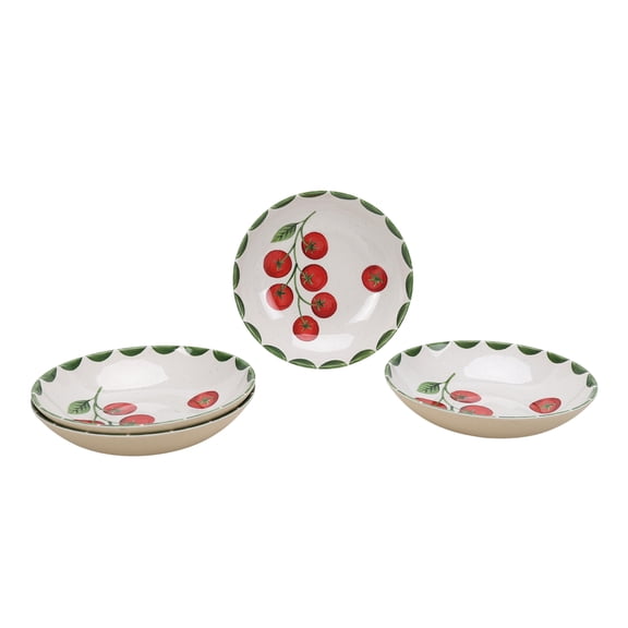 Better Homes & Gardens 4-Pack Tomato Dinner Bowl, Beige