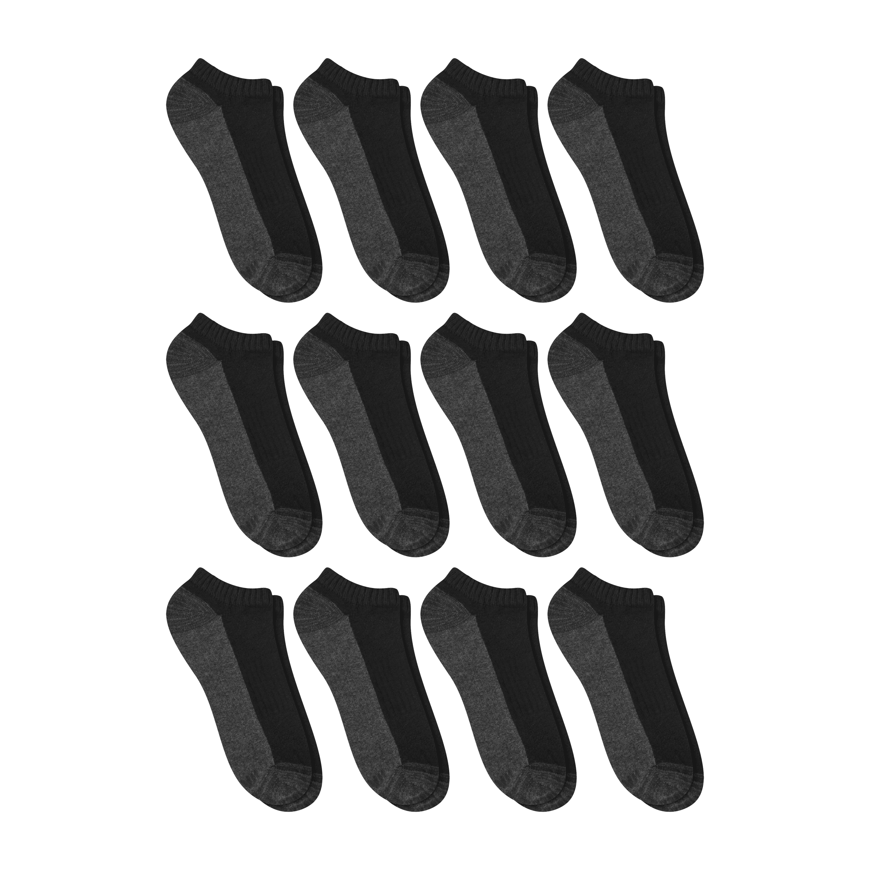 Hanes Men's No-Show Socks Pack - 12-Pack - X-Temp Cushioned - Regular & Extended Sizes Available