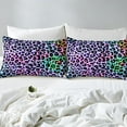 thumbnail image 4 of Erosebridal Women Cheetah Printed Sheet Set Full Size, Colorful Leopard Printed Bed Sheets Africa Leopard Pattern Decorative Fitted Sheet Woman, Soft Microfiber Top Sheet, 4 of 5