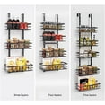 thumbnail image 4 of Over The Door Pantry Organizer, 5-Tier Heavy-Duty Metal Hanging Kitchen Spice Rack, Wall Mount-Door Organizer Narrow Pantry Door Organizers, Hanging Pantry Organizers for Home 5 Layers, 4 of 9