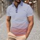 thumbnail image 3 of Mens Manga Corta Botón Abajo Camisas con Bolsillo Pulover Botón de Impresión de la Camisa de Solapa de Poliéster Cuello de Vuelta, Blusa Casual para Hombres, 3 of 5