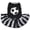 Black/Stripes, variant on Petitebelle Soccer Puppy Dog Dress (White/Stripes, Small)