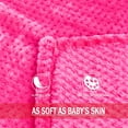 thumbnail image 3 of Exclusivo Mezcla Waffle Textured Extra Large Fleece Blanket, Super Soft and Warm Throw Blanket for Couch, Sofa and Bed (Hot Pink, 50"x70")-Cozy, Fuzzy and Lightweight, 3 of 9