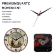 thumbnail image 3 of Patrón de bambú en la sala de estar y reloj mudo con dibujo de moda con vetas de madera, 3 of 5