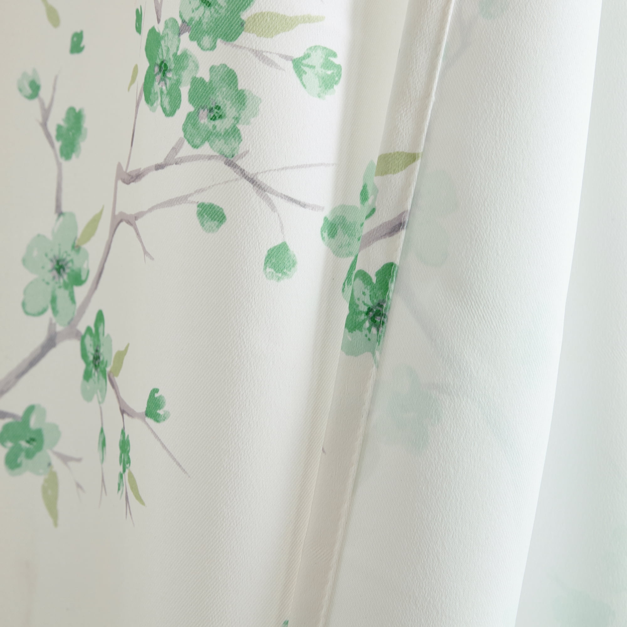 THD Yasmine Floral Room Darkening Rod Pocket Light Filtering Curtain Panels - Set of 2