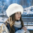 thumbnail image 4 of Womens Winter Faux Fur Bucket Hat,Fluffy Furry Warm Hat for Cold Weather, 4 of 7