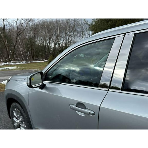 QAA part PP74160 is a 4 piece Stainless Steel Pillar Post Trim that is compatible with Toyota Grand Highlander 2024