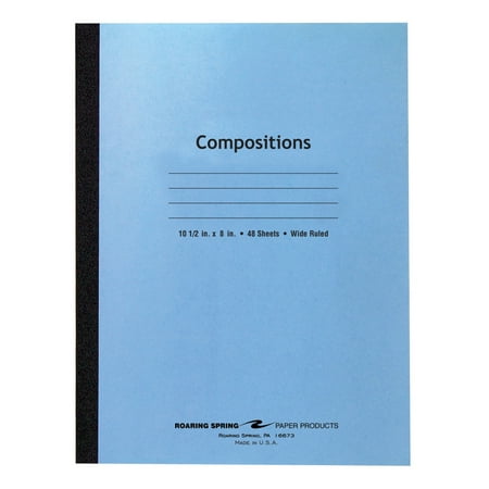 BLUE COVER FLEX COMP 10.5"x8" WIDE RULED WITH MARGIN