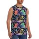 thumbnail image 2 of Fotbe Colorful Animals Men's Camiseta sin Mangas Estampada para Hombres, Playera Casual para Gimnasio, Entrenamiento, Playa-X-Large, 2 of 7