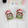 thumbnail image 3 of Hello Winter Shih Tzu Frosty Morning Walk Welcome Snowy Christmas Cutout Transfer Sticker Lion Dog Lover Gifts Transparent Decal Art Decor - 02018, 3 of 5