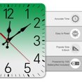 thumbnail image 2 of Aesthetic Dark Green And White Gradient Wall Clock Silent Non-Ticking For Home Office Decor, Decorative Clock Art, 2 of 7