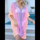 thumbnail image 4 of Vestido Corto de Crochet para Mujer, Elegante Vestido y de Verano, Informal y Calado. Rosa Púrpura Talla Única, 4 of 10