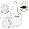 thumbnail image 4 of DALIX Happy Easter Womens Classic Premium Embroidered Tote Bag in White, 4 of 6