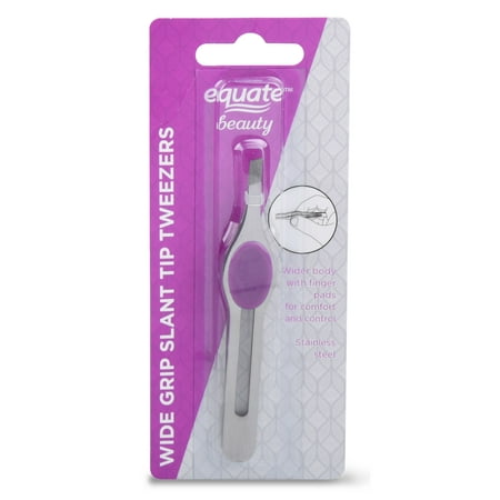 Equate Beauty Wide Grip Slant Tip Tweezers (Best Makeup Brand For Everyday Use)