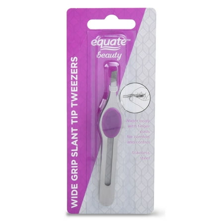 Equate Beauty Wide Grip Slant Tip Tweezers (Best Tweezers For Chin Hair)