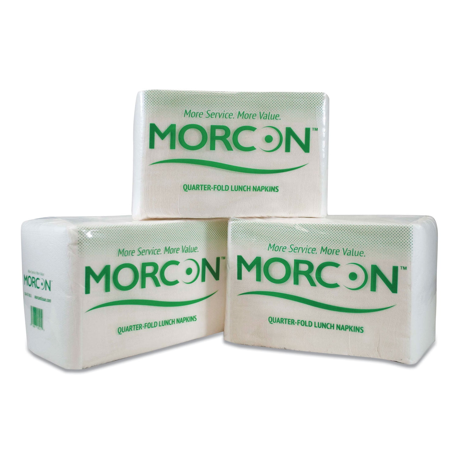 Morcon Tissue Morsoft 1/4 Fold Lunch Napkins, 1 Ply, 11.5" X 11.5", White, 6,000/carton