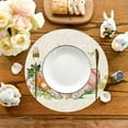 thumbnail image 4 of Easter Round Placemats with Coasters - Heat & Stain Resistant Easter Table Mats, Reusable Non-Slip Round Placemats for Easter Parties, Kitchen Dinning & Holiday Table Decoration, 15*15in, A, 4 of 6