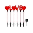 thumbnail image 2 of DAMAI 6 IN 1 Solar Garden Lights with 3D Love for Valentines Day Decor, Outdoor Waterproof Heart Shaped Light for Garden Pathway Flowerbed Cemetery Grave Porch Walkway, 2 of 9