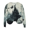thumbnail image 5 of Neewe Crewneck Halloween Sweatshirt Women Witches Graphic Casual Oversized Pullover Print Hoodies Long Sleeve Blouse Tops, 5 of 6
