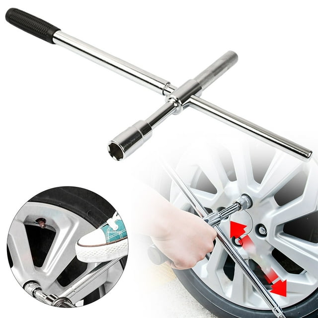 AKEGAMN Clearance! Extended Lug 4 Way Tire For Car Lug Nut Removal Tool With Storage Case,1/2 Drive With 17/19mm And 21/23mm Sockets Labor-Saving : Our lug can be extended to 23 inches for maximum l